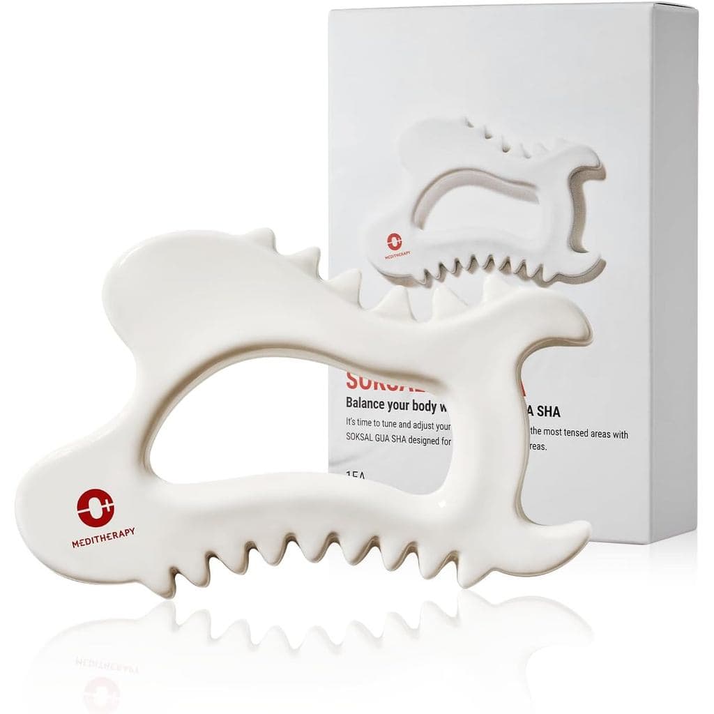 MEDITHERAPY SOKSAL GUASHA, Gua Sha de Cerâmica, Ferramenta de Massagem Corporal, Guasha Corporal Coreana, Placa de Guash