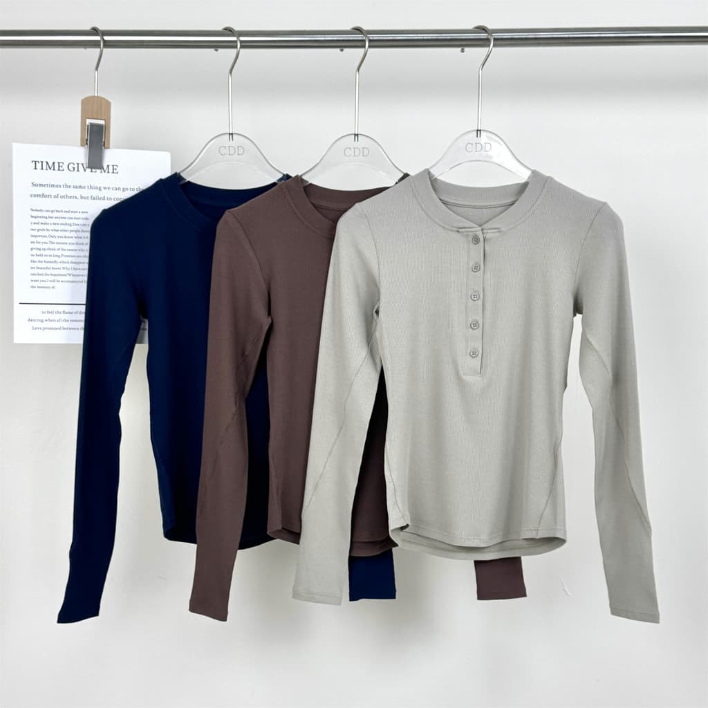 Henry Camisa Premium Cor Sólida Roupas de Fitness Mulheres Look Mais Magro Roupas de Yoga Tops de Manga Comprida Respirá
