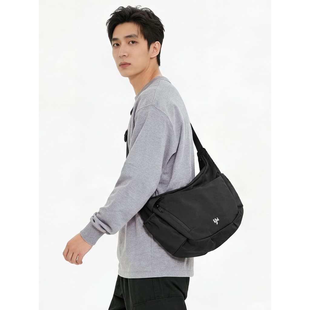 Bolsa mensageiro leve masculina, bolsa portátil para passeio, bolsa mensageiro de grande capacidade, bolsa de ombro 2026