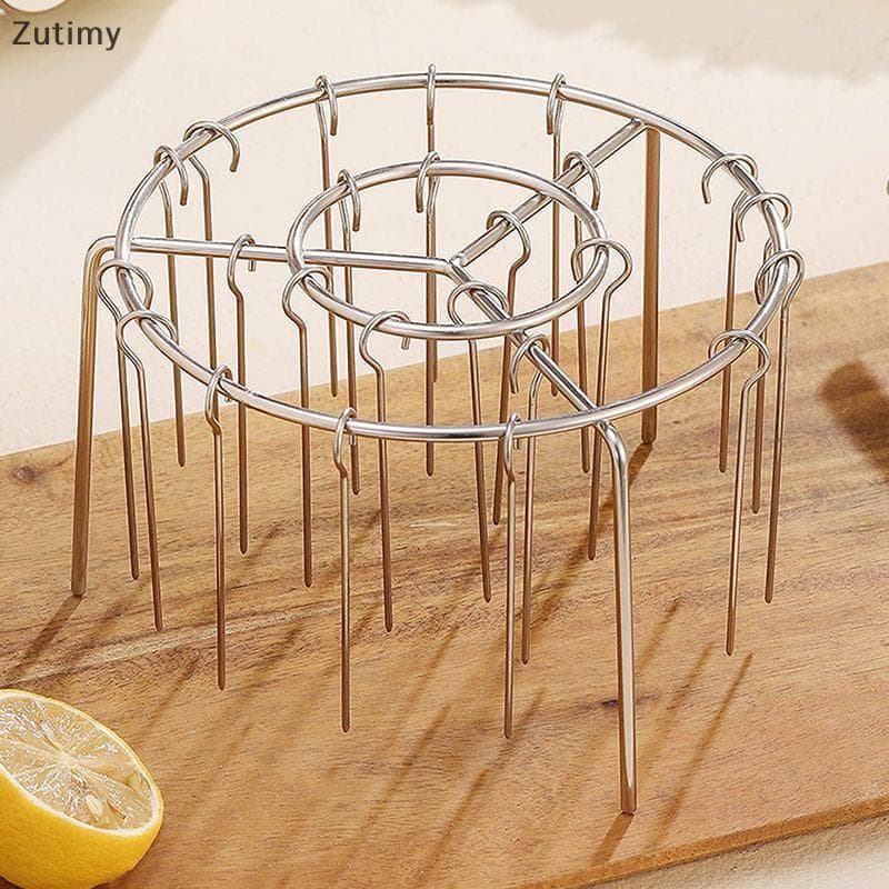 [Zutimy] Fritadeira De Ar Em Aço Inoxidável Grelha Vertical Ra De Corda Removível Espeto De Churrasco Braet 24 Agulha De