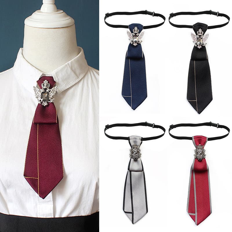 Gravata borboleta japonesa coreana feminina estilo Preppy ins camisa branca gola flor acessórios unissex JK uniforme gra