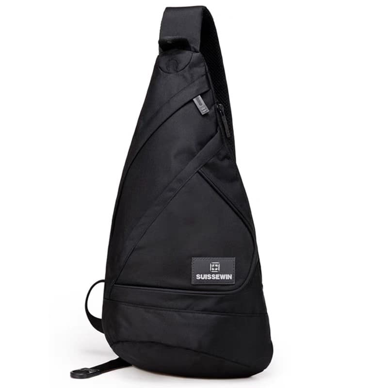 Xiangxing SUISSEWIN Bolsa de Peito Bolsa de Ombro Masculina Marca Coreana Bolsa Mensageiro de Moda Casual de Grande Capa
