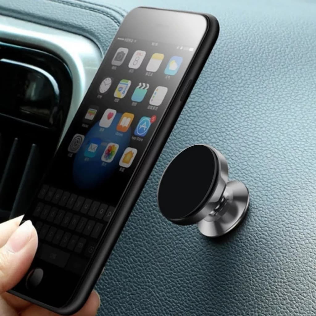 Suporte Magnético Veicular Para Celular Smartphone Gira 360º Articulável