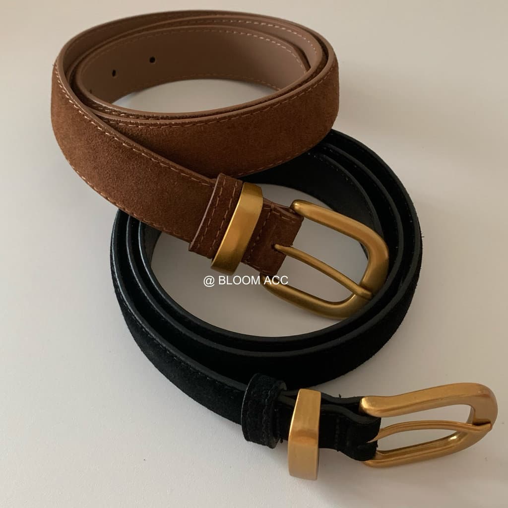 cinto feminino largo cinto feminino Outono inverno camurça fosca cinto de couro marrom simples moda Wear All-Match acess