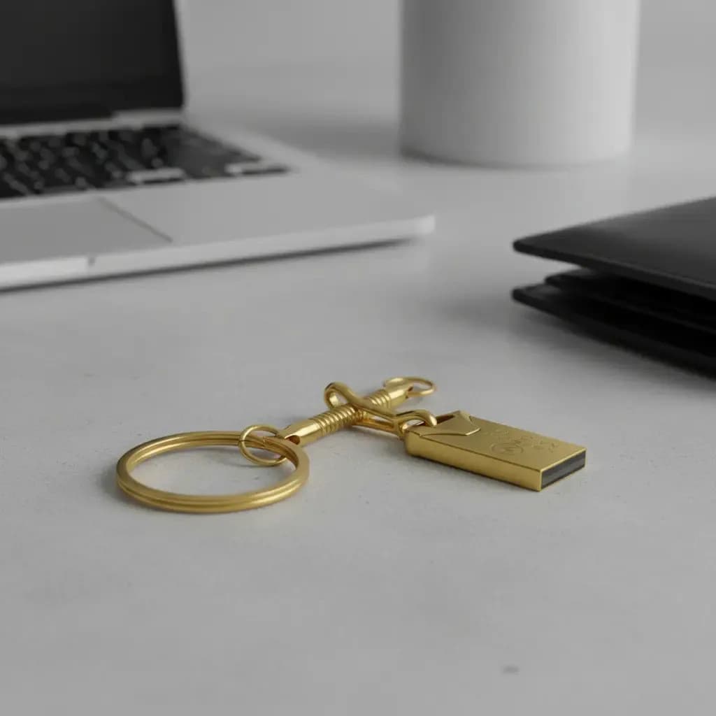 Pen Drive Kapbom 32gb Metal Dourado De Alta Velocidade Usb 2.0