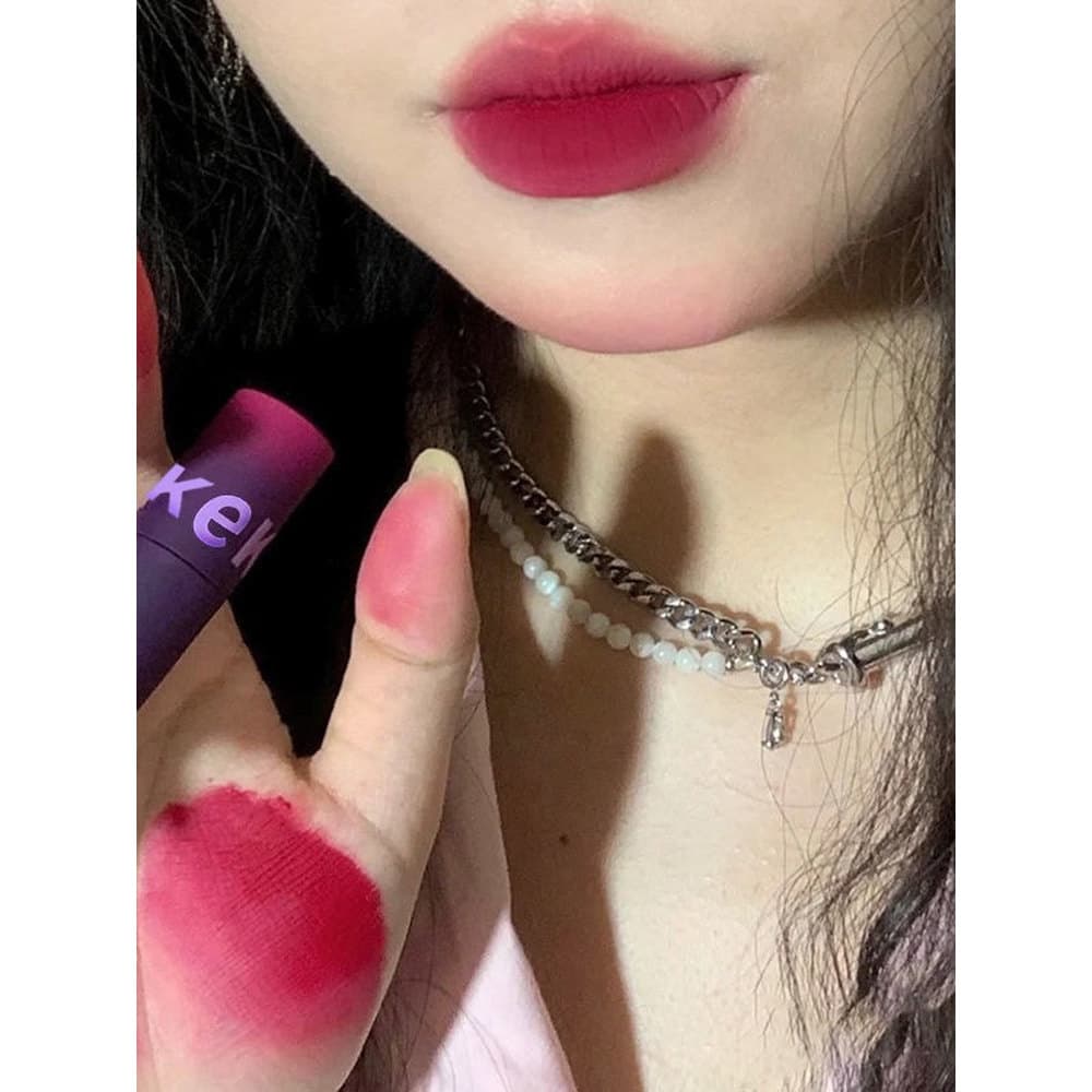 Preto azul lábio esmalte pombo sangue vermelho fosco batom ins Halloween nicho série escura lama labial europeu american