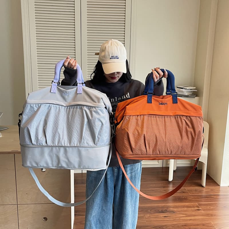 Bolsa de bagagem para roupas de grande capacidade, portátil, curta distância, bolsa de viagem para negócios, academia, l