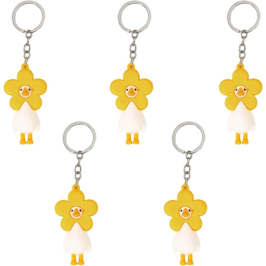 Bonito 5 Pçs Engraçado Bobo Ganso Chaveiro Saco Encantos Bolsa Carro Acessórios Pato Boneca Festa Favores Presente Perfe