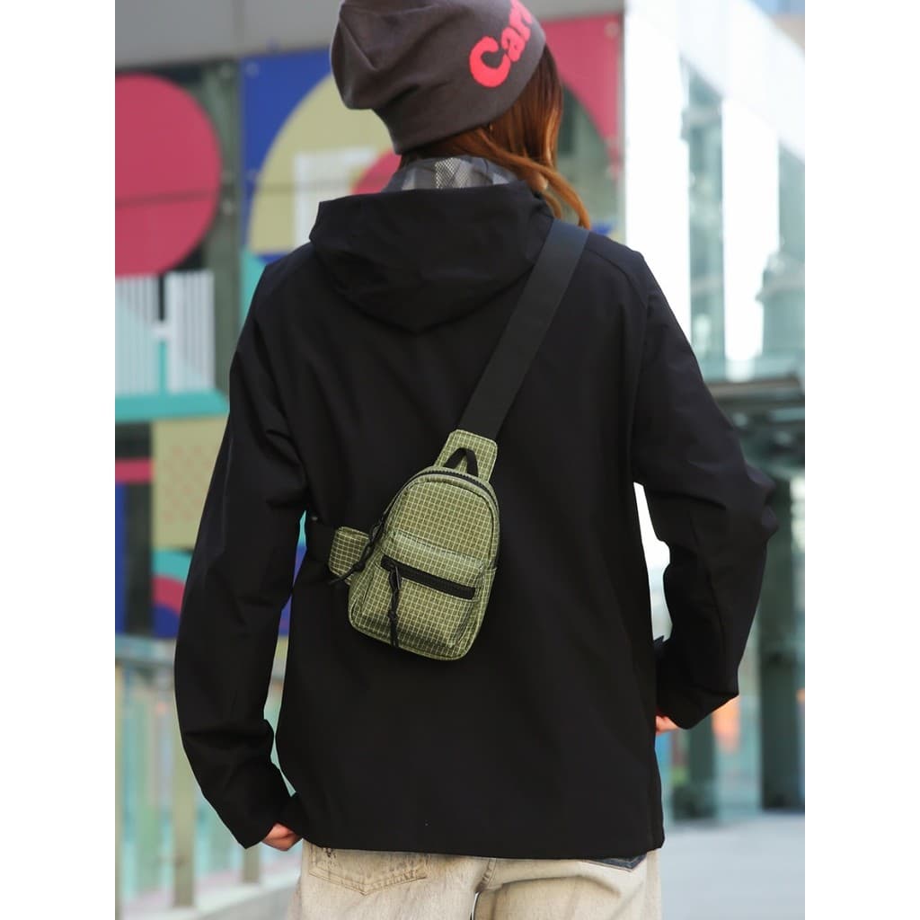 Xadrez Mini saco de peito das mulheres dos homens leve saco do telefone móvel compras viagem pequena bolsa de ombro All-