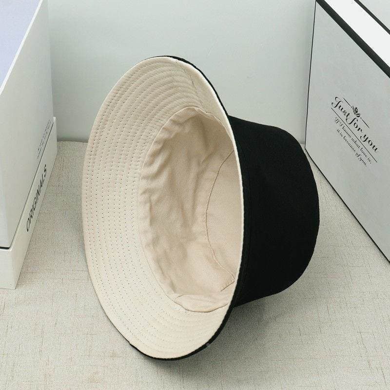 boné feminino bone feminino Chapéu de sol dupla face balde chapéu cor sólida estilo influenciador masculino feminino ve
