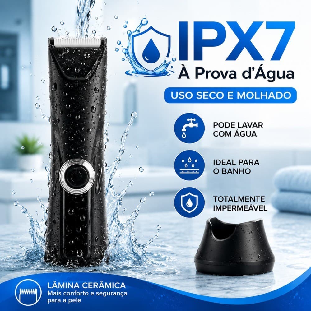Aparador De Pelos Corporais Masculino Barbeador Íntimos À Prova D'água