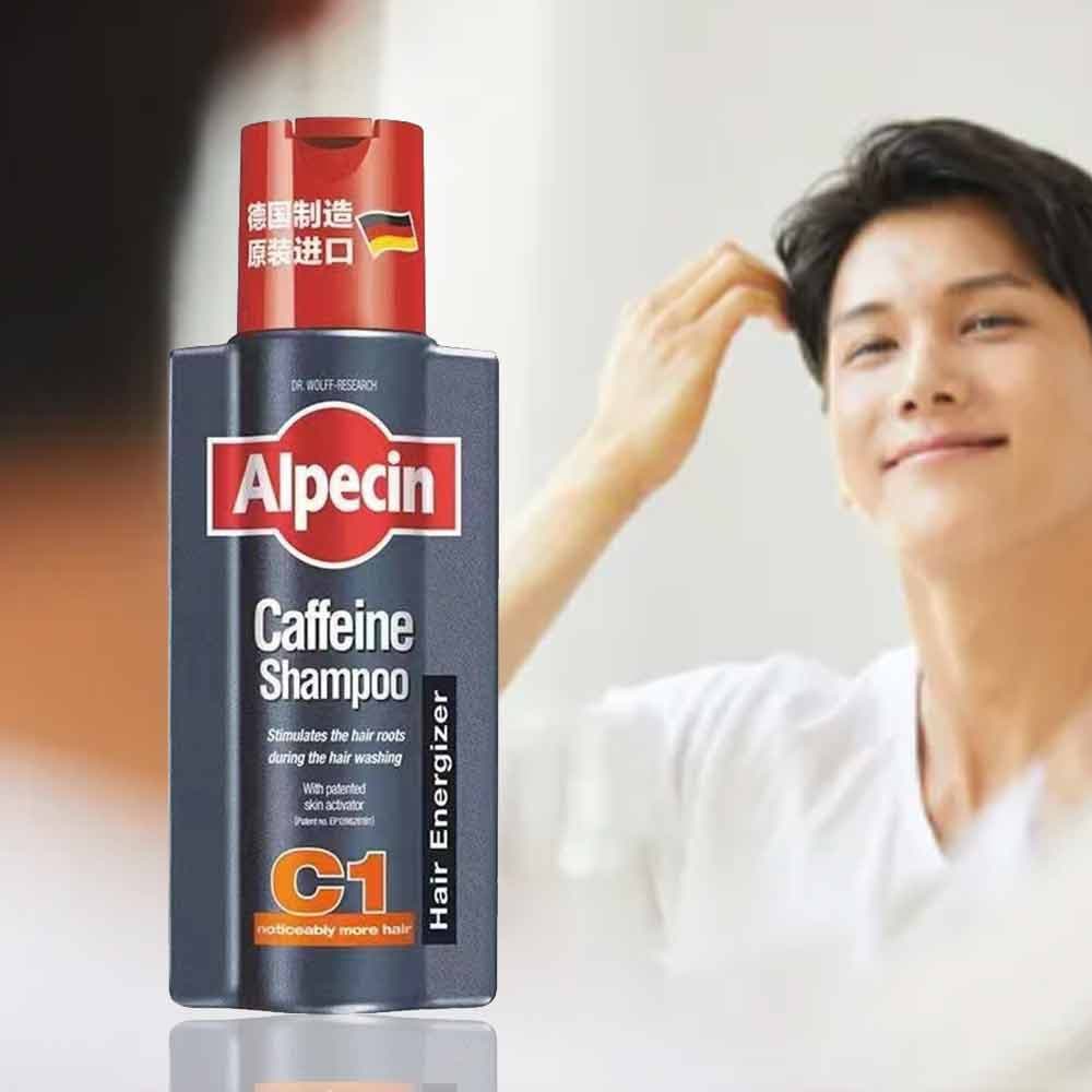 1 unidade de Shampoo Alpecin Caffeine C1 75ml contra queda de cabelo para cabelos mais fortes