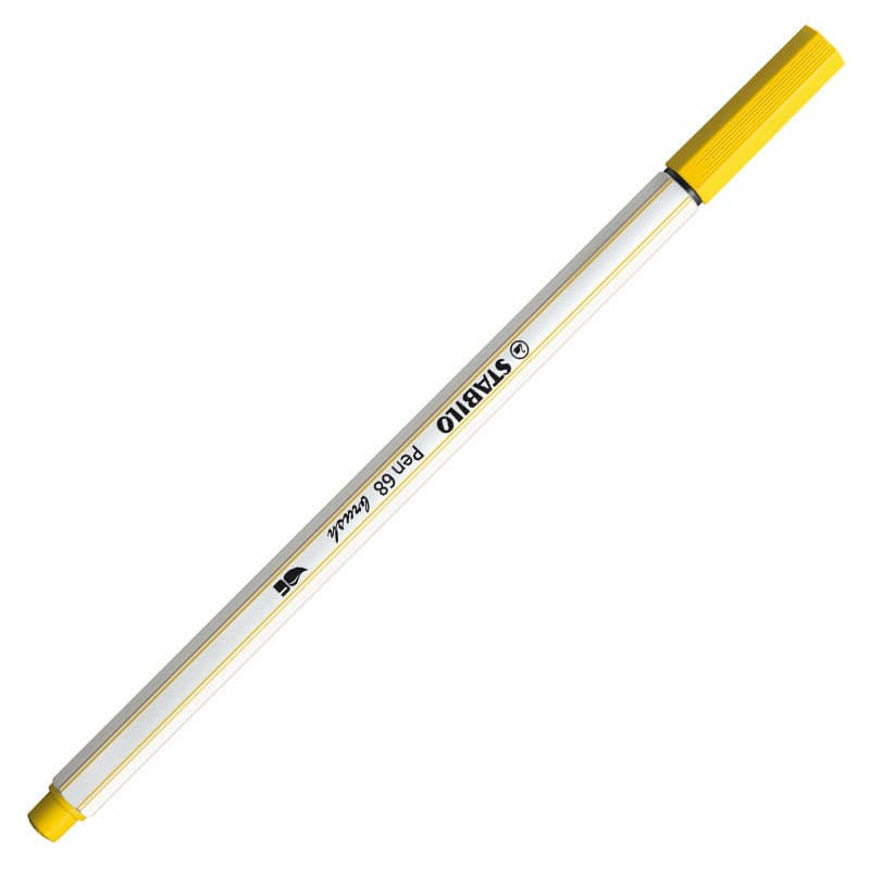 Caneta pincel Pen Brush Aquarelável 568/44 Amarelo Stabilo