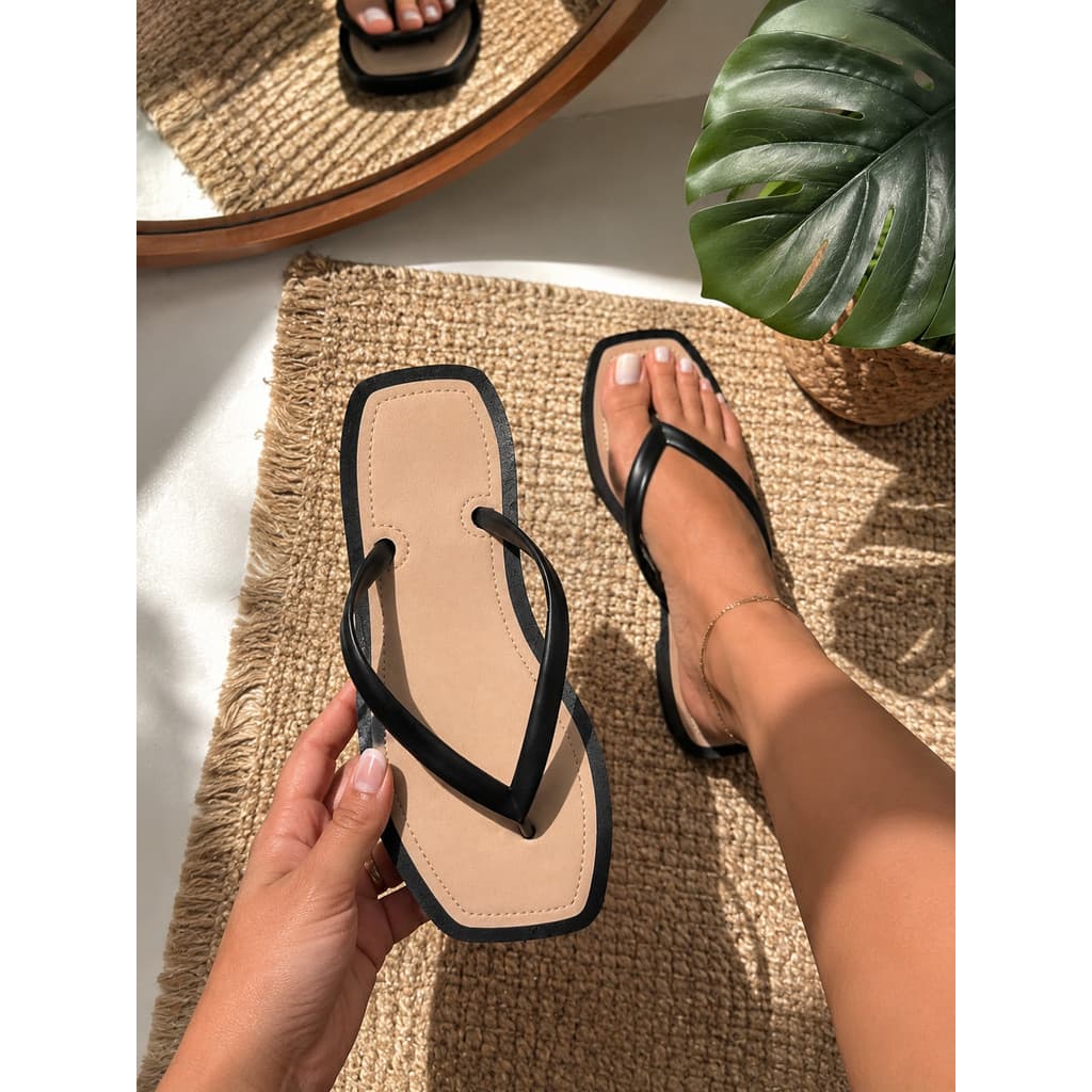 Chinelo Feminino Premium Costurado Antiderrapante Super Confortável Tendência 2026
