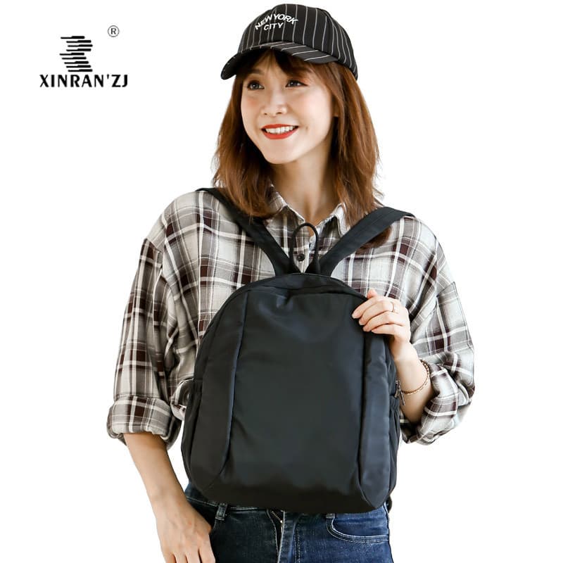 Simples único senhoras Casual leve à prova dwaterproof água mochila pequena de tamanho médio portátil estudante saco de