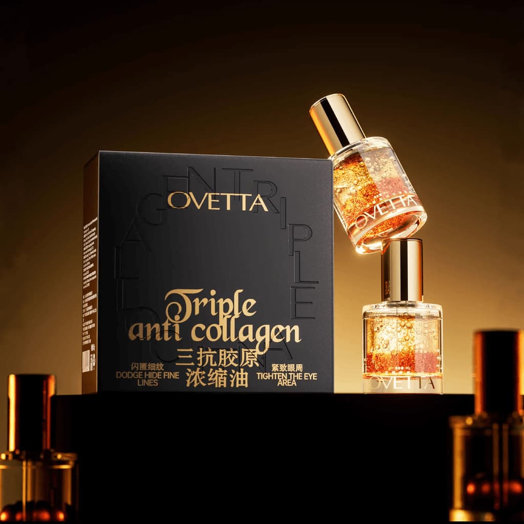 PAVETTA Tri-Anti-Colágeno Eye Face Lock Lines Óleo Concentrado Antirrugas Firmador Linhas de Luz Facial