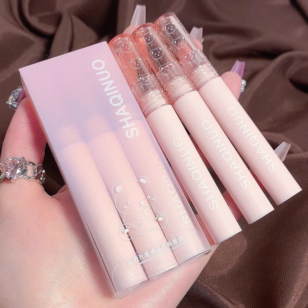 Sakino Lip Gloss Espelho Brilho de Água Formando Filme Vidro Lip Whitening Batom Desejo Menina