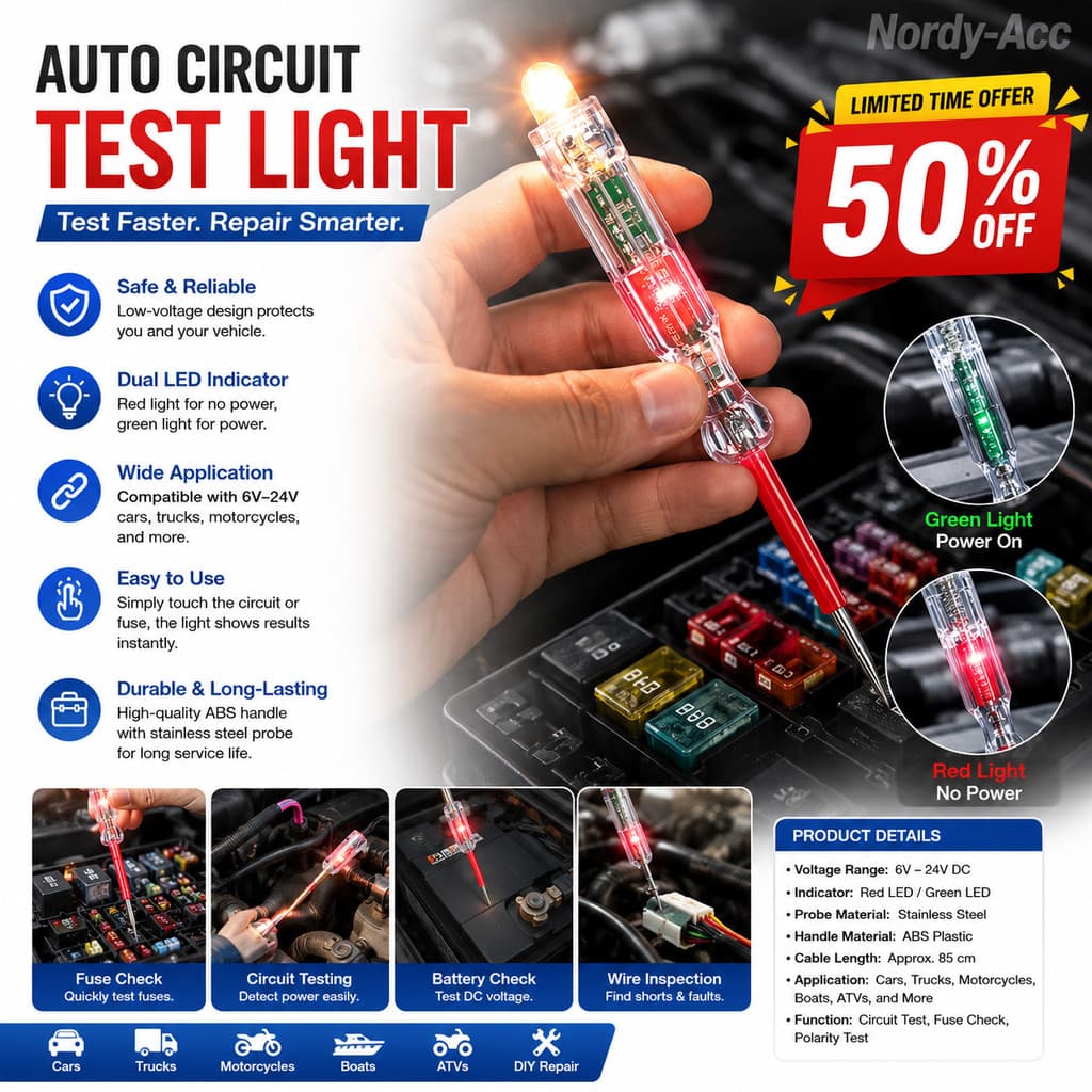 TESTER De Circuito De Tensão De Caminhão De Carro 6V A 24V Caneta De Teste Automotivo Lâmpada Sonda De Diagnóstico Ferra