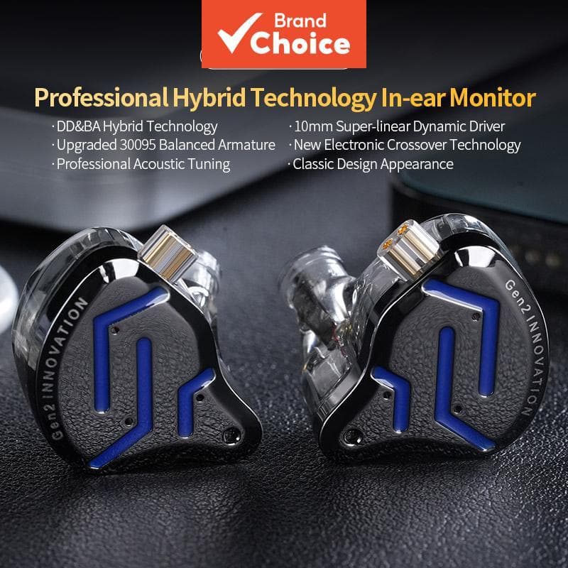 KZ ZSN PRO 2 Fones de Ouvido Intra-Auriculares Monitor de Palco 1BA 1DD Fones Híbridos Drivers Híbridos HiFi IEM Fones