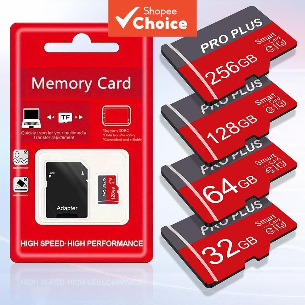 Cartão de Memória SD de Alta Velocidade Classe 10 128GB 64GB 32GB 16GB À Prova D'água Armazenamento Estável Capacidade
