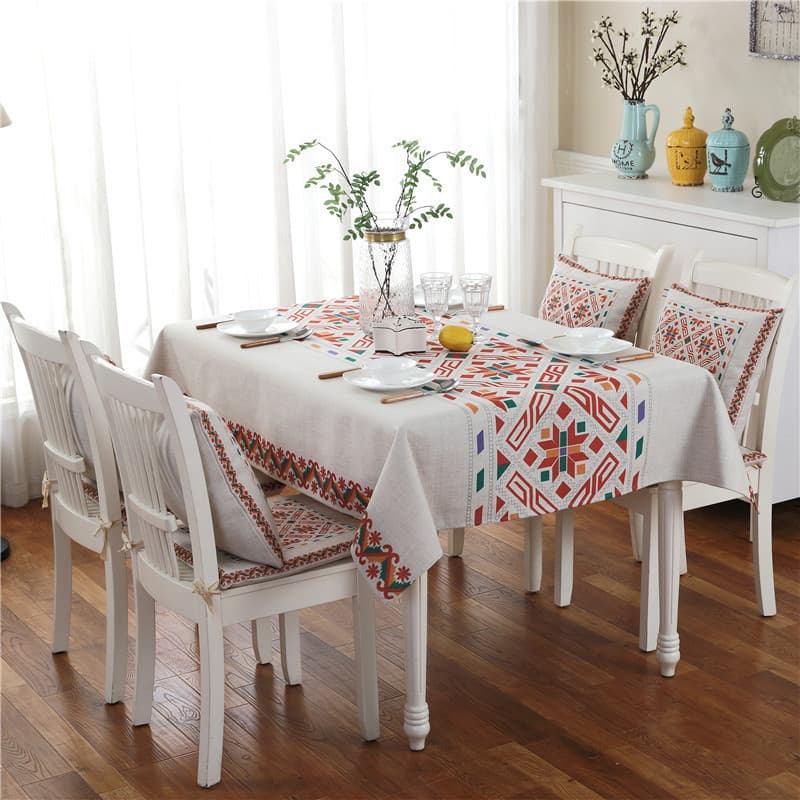 Almofada para cadeira de jantar de linho Almofada para cadeira Almofada única Encosto Fronha Toalha de mesa de jantar To