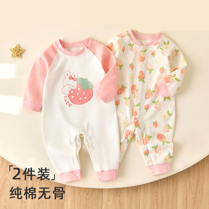 Bebê outono roupas de algodão puro bebê menina mês cheio roupas primavera outono pijamas recém-nascidos macacão início d