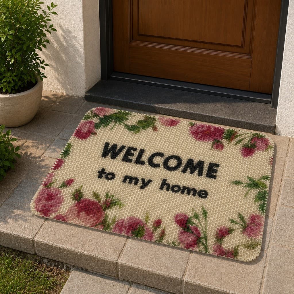 Tapete Bem Vindo a minha Casa Welcome To My Home 57x38cm