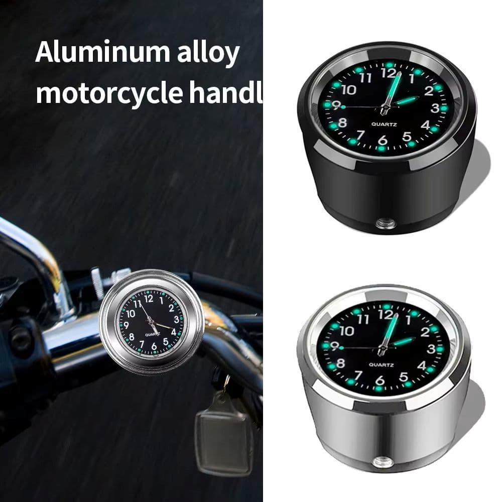 Acessórios Para Moto Relógio De Quartzo Motocicleta , Luminoso De Alumínio Universal Montagem No Guidão , Display De Tem