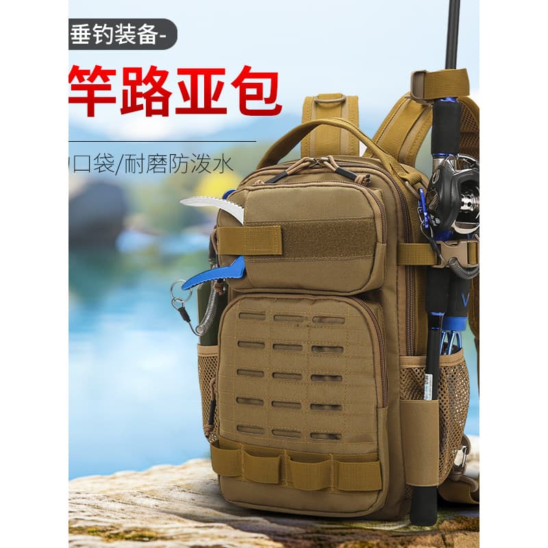 Bolsa de peito tática ao ar livre masculina portátil multifuncional de grande capacidade à prova d'água bolsa de isca bo