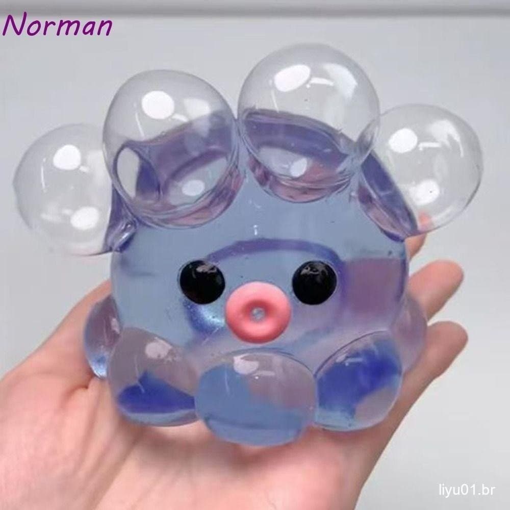 Brinquedo De Pinça De Bola De Água NORMAN , Espremendo Cristal TPR Sólida Para Acne , Transparente