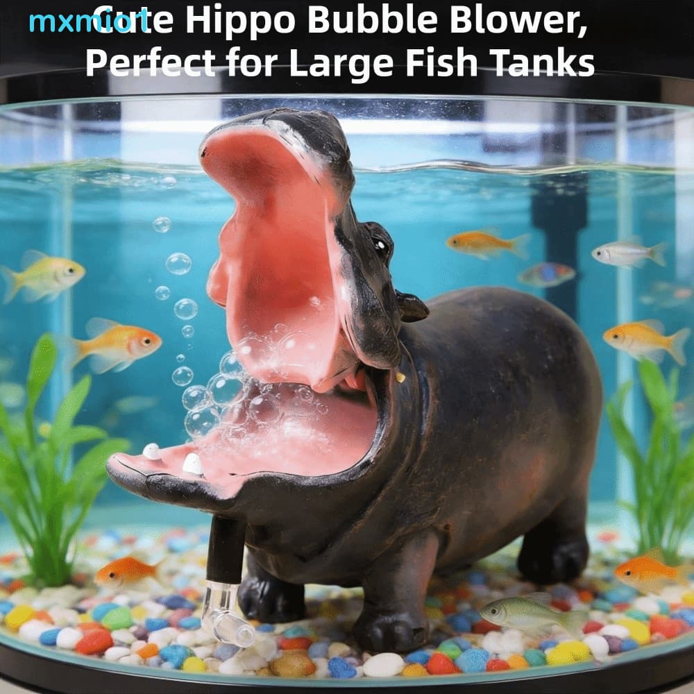 Filtro De Tanque De Peixes MXMIO1 , Bomba Pneumática Realista De Oxigênio Hipopótamo De Oxigenação Eficiente Do Aerador