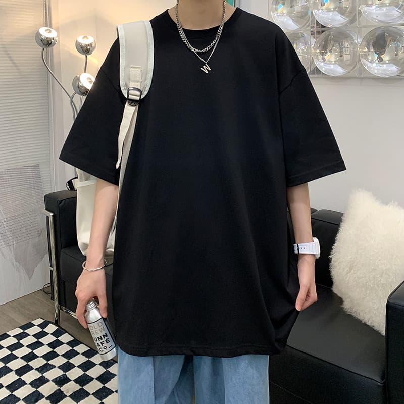 Americano pesado algodão de manga curta camiseta das mulheres dos homens verão branco estilo básico cor sólida topo 2022