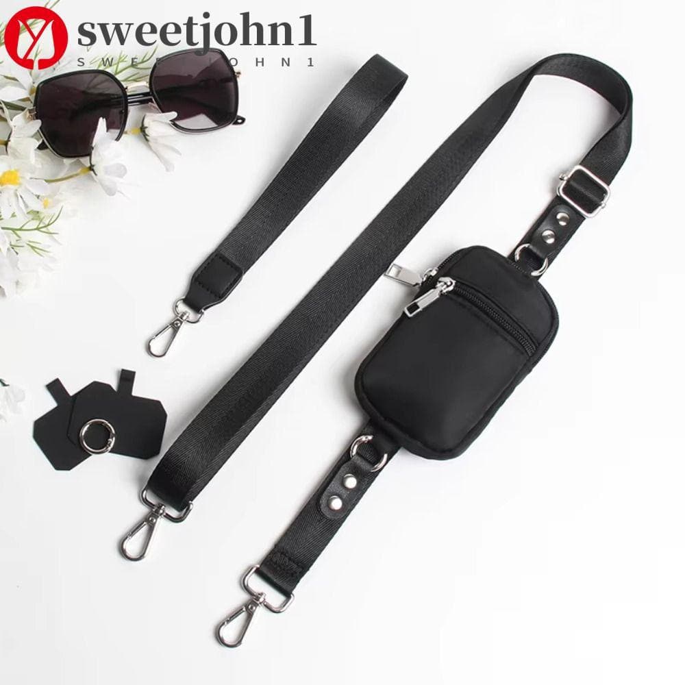 SWEETJOHN1 Carteira Com Cordão Para Telefone , Alça Removível Crossbody , Dupla Finalidade