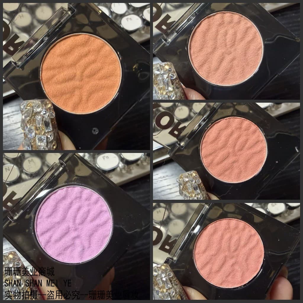 Frete grátis 5 cores blush creme Huanxin planeta bochecha cor blush creme Mini portátil blush creme rosa roxo damasco la