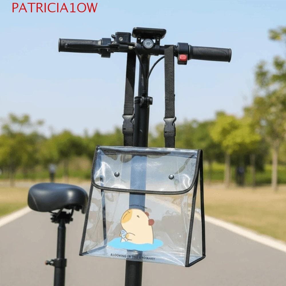PATRICIA1OW Bolsa Suspensa Frontal Transparente , Alça Ajustável , Seca Para Bicicleta Elétrica De Grande Capacidade , P