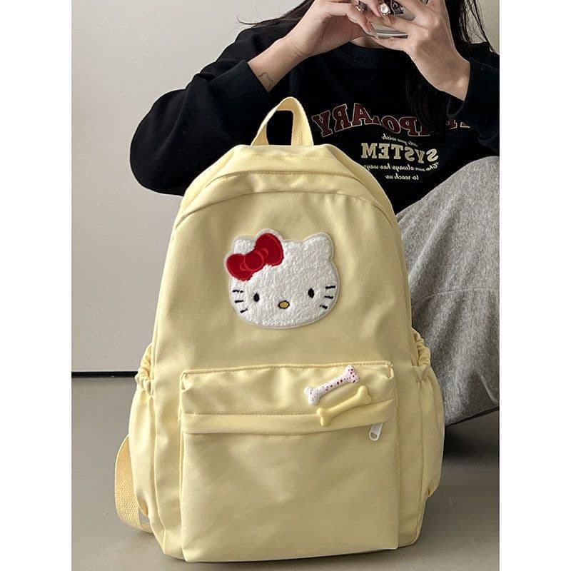 Nova Mochila de Viagem Infantil Hello Kitty Dupla, Estilosa e Fofa, de Grande Capacidade