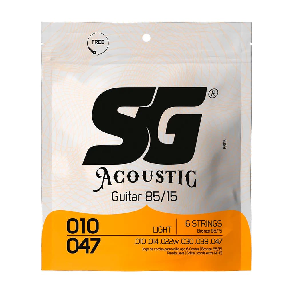 Kit 4 Encordoamento P/Violão Aço Bronze 85/15  0.010 SG