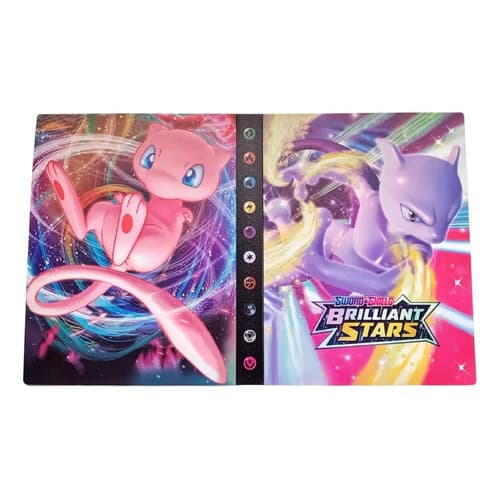 Álbum Pasta Mew Mewtwo Porta 240 Carrinhos Cartas Pokémon Tcg 5MVU