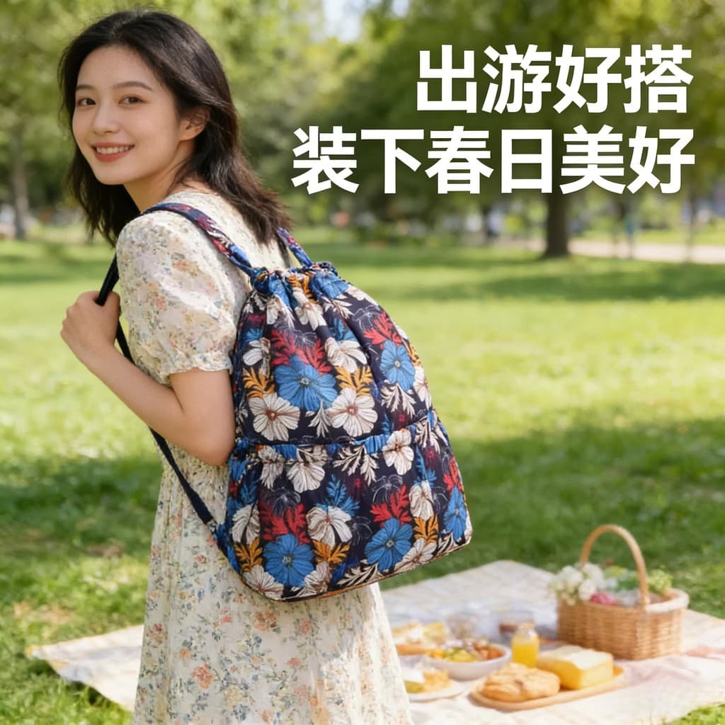 Mochila feminina 2026 novo estilo mochila feminina viagem leve de alto valor lazer mochila de viagem grande capacidade M