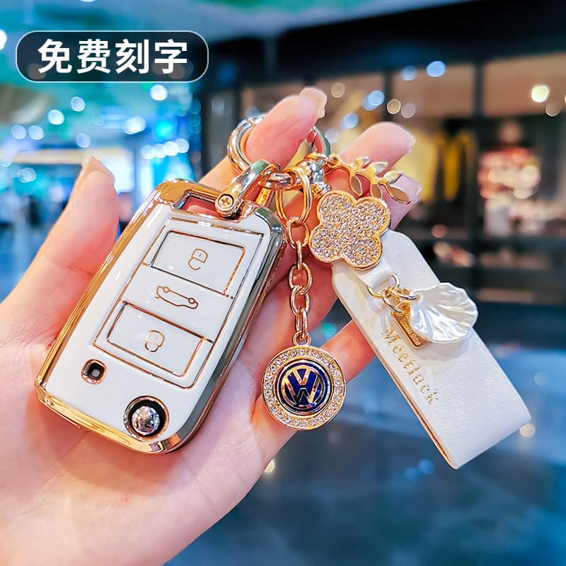 Capa chave Volkswagen feminina Golf 7 Lavida Sagitar Polo Bora Tikkou l Lingdu tuyue tuyue capa de carro fivela