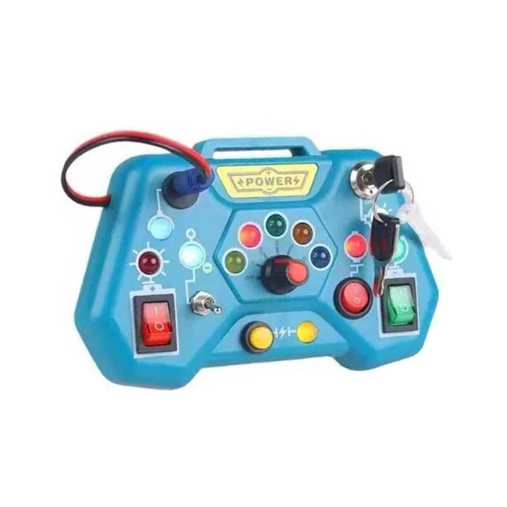 Brinquedos Sensoriais Montessori Busy Board com Painel de Controle LED para Atividades de Viagem