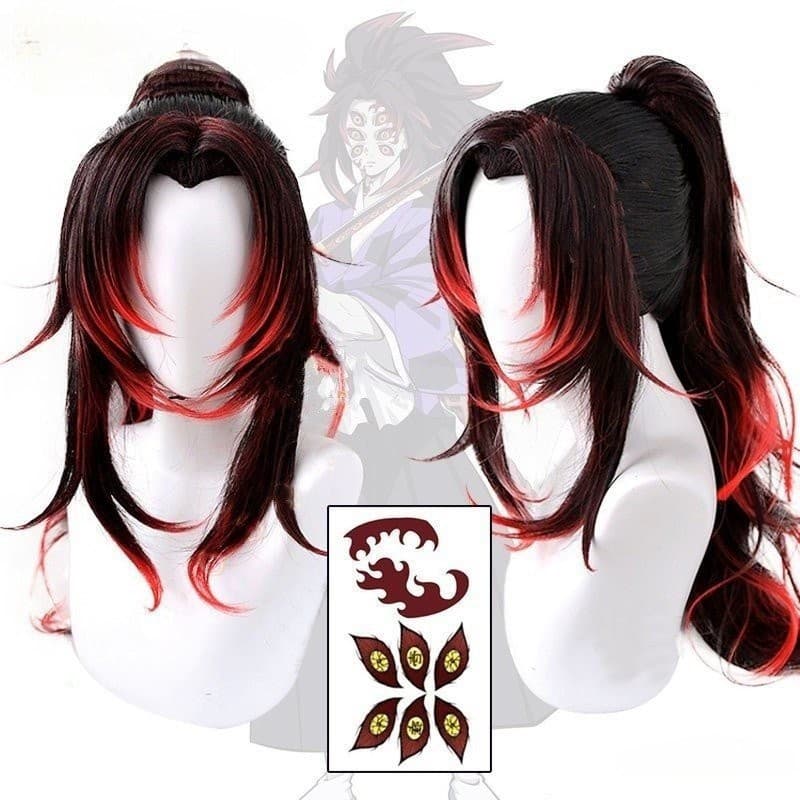 Anime Demon Slayer Kokushibo Peruca Cosplay Classe Um Michikatsu Tsugikuni Kimetsu No Yaiba Espadachim 2OHN JPP4