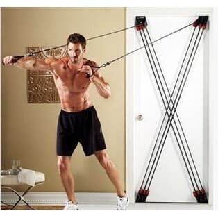 Corda de tensão em forma de X, tensor todo-poderoso, porta, Fitness, corda de borracha, faixa de treinamento de tensão,