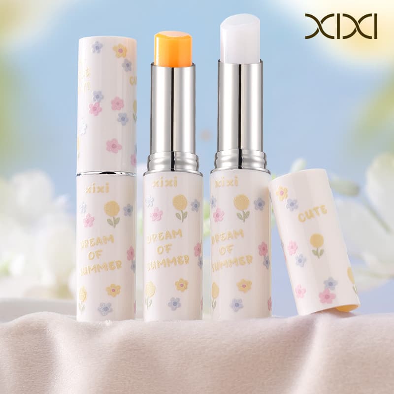 Vitamina B5 hidratante macio bálsamo labial sedoso clareamento rugas labiais hidratante brilho de água sensor de tempera