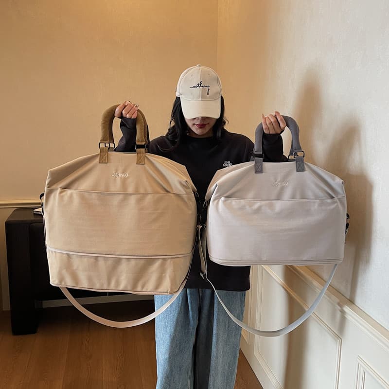 Bolsa de bagagem de expansão de grande capacidade, leve, portátil, viagem de negócios, bolsa de viagem, separação seca e