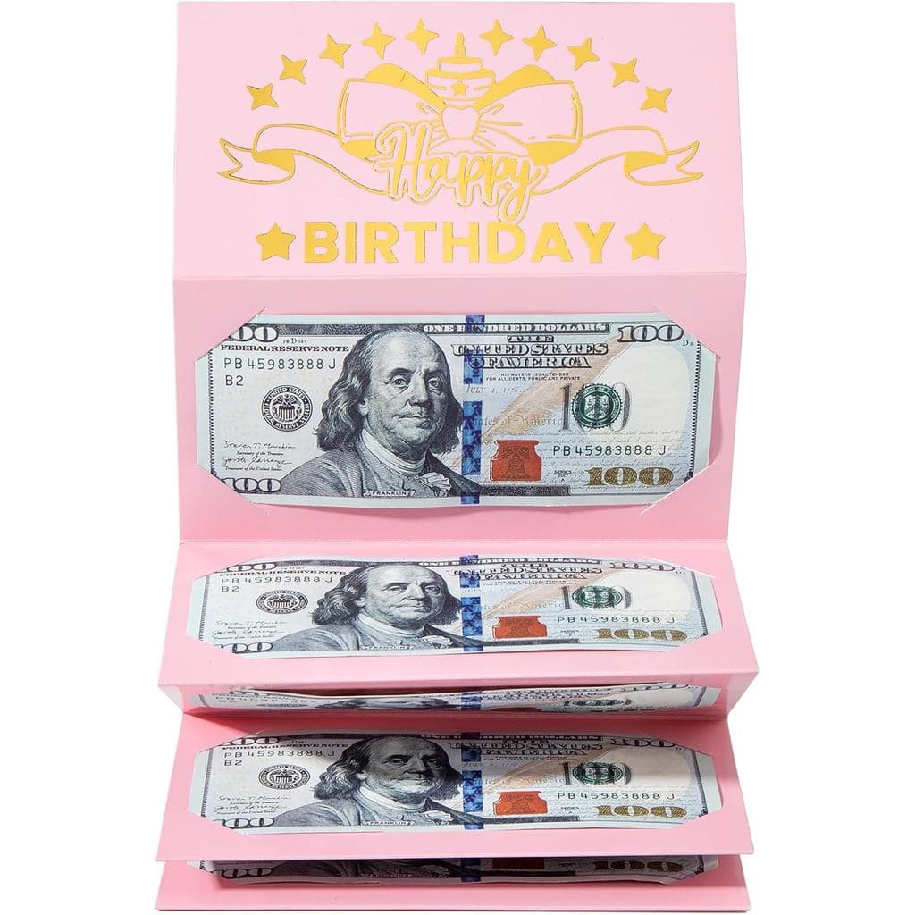 Envelope para Dinheiro de Aniversário para Presentes em Dinheiro, Envelope Surpresa para Mulheres, Esposas e Crianças, C