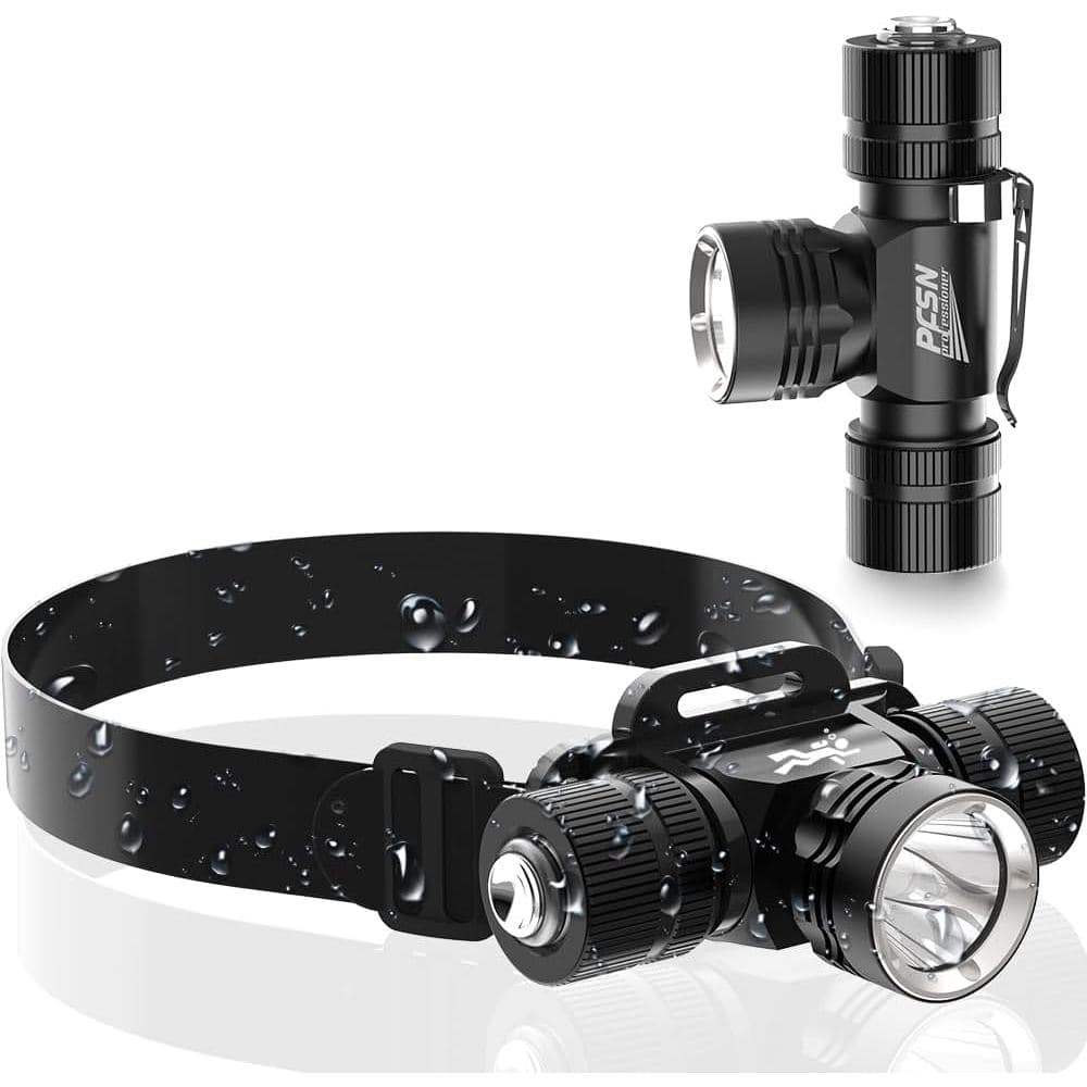 Lanterna de Mergulho Recarregável, Luz de Mergulho Profissional 3 em 1, À Prova d'Água IPX68, Lanterna Subaquática de 12