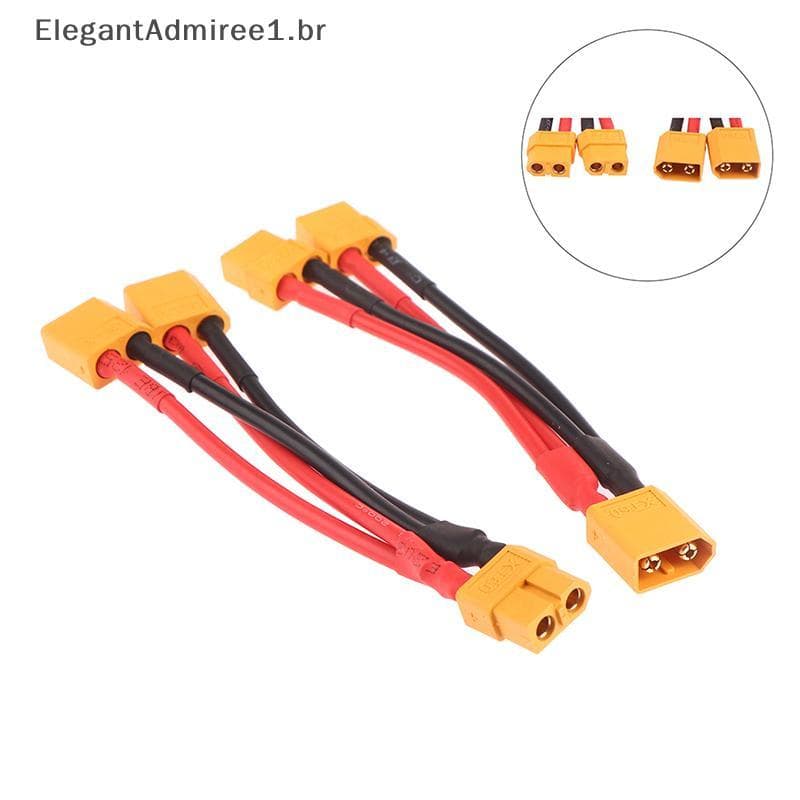 ELEGA XT60 Divisor Y De 3 Vias 14AWG Silicone Fio Conector De Bateria Paralela Para Motor RC