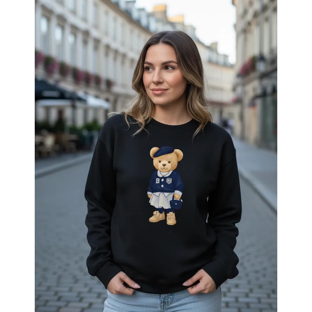Moletom Feminino Blusa De Frio Urso Fofo Moda Mulher Inverno