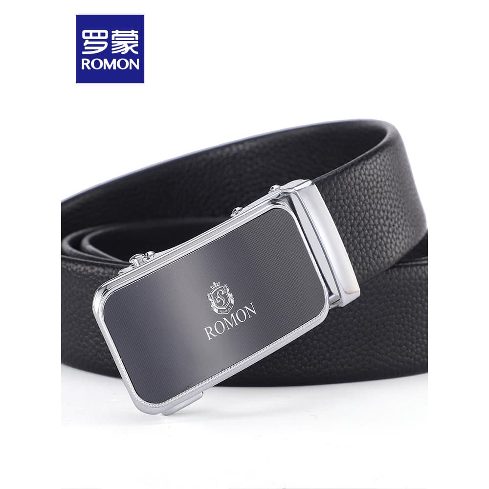 Lomon cinto Casual de negócios masculino 2026 primavera novo estilo moda cinto de couro genuíno de duas camadas fivela c